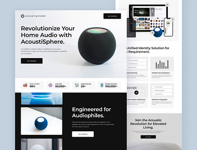Landing Page Design audio elegant landing minimal modern ui web web design website