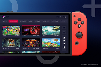 Nintendo Switch Shop Redesign gaming nintendo product design ui ux