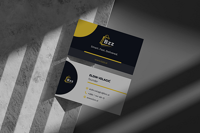 BZZ - business card black branding business card design graphic design logo vector yellow