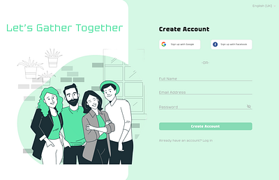 Sign up - Figma Design animation dailyui figma graphic design ui web