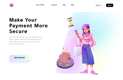 Landing Page - Figma Design 3d animation dailyui design figma graphic design illustration mobile motion graphics ui web