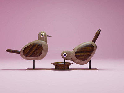 a happy little bird 3d animation blender