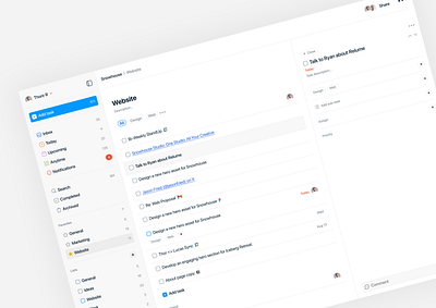 TaskX apps clean list list view minimal planner pm productivity project project management saas sidebar table task task management task manager tasks todo todolist ui