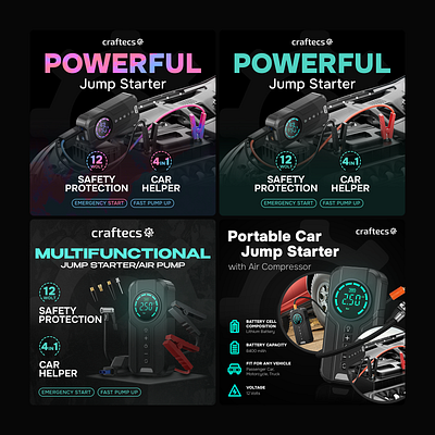Creative banners for Craftecs banners graphic design social