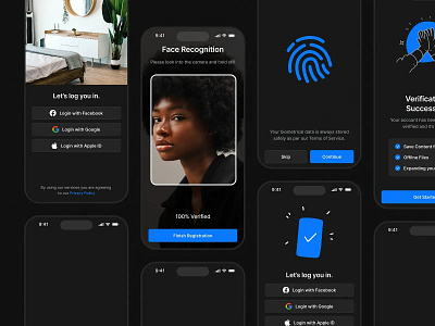 Logins & Signups - Lookscout Design System android clean dark design ios layout lookscout mobile responsive ui user interface ux