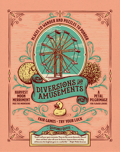 DIVERSIONS AND AMUSEMENTS - GRAPHICS INSPIRED ON AMUSEMENT PARK