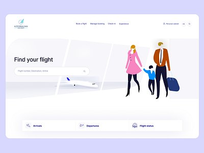 Azerbaijan Airlines | Opening Page | Redesign