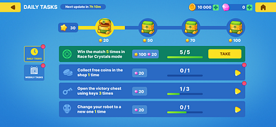 little Big Robots UX/UI game graphic design ui ux