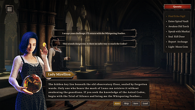 Game dialog UX/UI mobile games ui ux