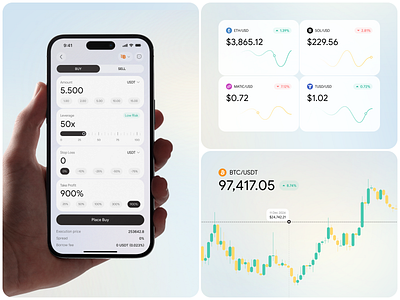 Mobile App Design — Crypto Trading Platform app app design btc crypto app crypto trading crypto wallet cryptocurrency design finance app fintech interface ios mobile app mobile app design neobanking product design trading platform usdt