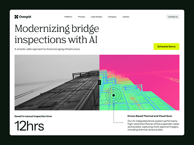 AI Bridge Inspections landing page product marketing