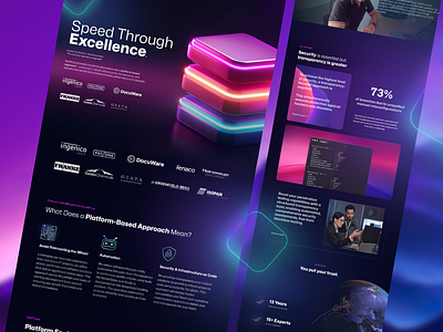 Platform Engineering landing page UI dark design engineering gradient landing landing page modern platform ui ux