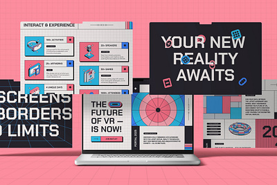 Website Landing Page - Neobrutalism - Portal 2025 animation event futuristic neobrutalism typography ui uianimation virtualreality vr website