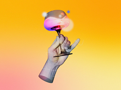 Drinks Are Served alcohol design drink editorial fancy graphic design hand magic martini photo pinky potion