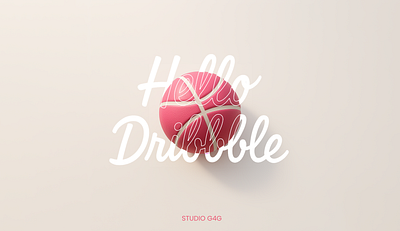 Hello Dribbble!! 3d branding graphic design logo