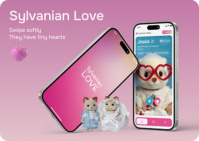 Tinder for Sylvanian Families mobile app sylvanian families tinder ui