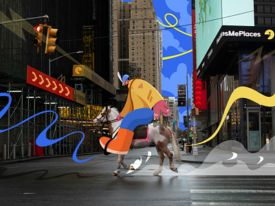 Illustration & Photo : A Visual Mashup | Orbix Studio art character design conceptart cow boy creative design digital illustration flat graphic design illustration illustrator mixedmedia nyc orbix studio photo story timessquare ui vector visualstorytelling