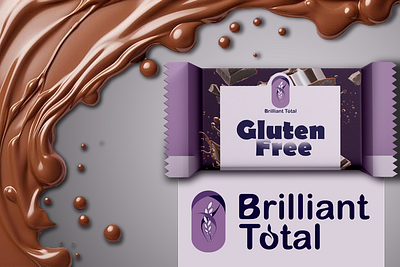 Brilliant Total - Gluten-Free Chocolate Branding & Packaging branding brilliant total design graphic design graphicdesign illustration logo logodesign visual identity visualidentity