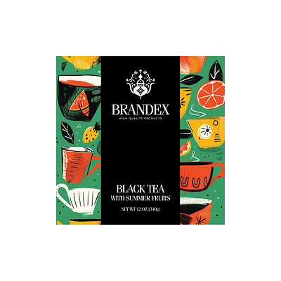 Brandex Black Tea with Summer Fruits packaging design