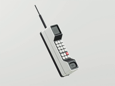 Just Call 3d 3d animation blender blender3d brick phone hardware hardware design illustration isometric isometric illustration mobile phone phone retro