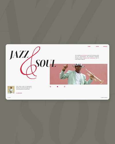 Jazz & Soul website design esonos figma jazz music soul web webflow website