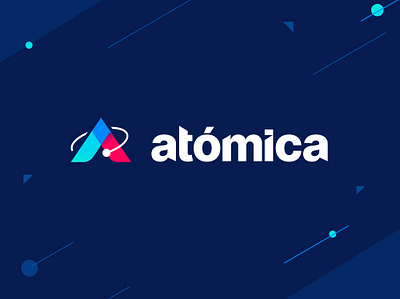 Atómica branding brand branding icon logo design logomark website