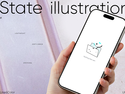 empty page app design empty error illustration state typography ui