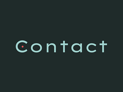 Contact logotype branding typography