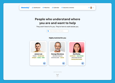 Mentorship Matching with Empathy in Mind graphic design ui ux website