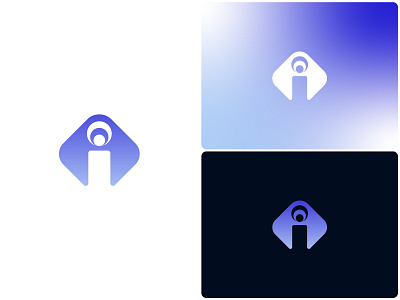 Letter I logo mark ai app ai app logo ai logo artificial intelligence brand branding circle logo information letter i letter i logo letter logo minimal logo modern logo photo picture remote sending signal simple logo wifi