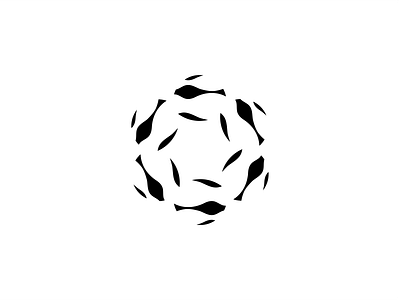 Fishes brand brand identity branding circle circle logo clean design fish fish logo fishes graphic design logo logo design logomark logotype