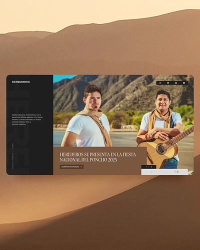 Herederos Argentina website argentina design esonos folklore music web